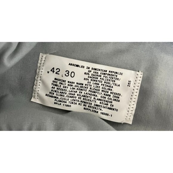 Town Craft Mens Ankle Trouser Pants Blue Size 42x30 Straight Leg Slash Pockets - Picture 7 of 10